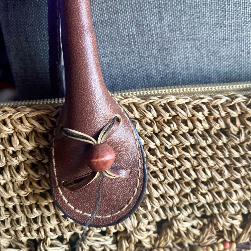 Vintage Safari Animal Straw Bag - Picture 3 of 4